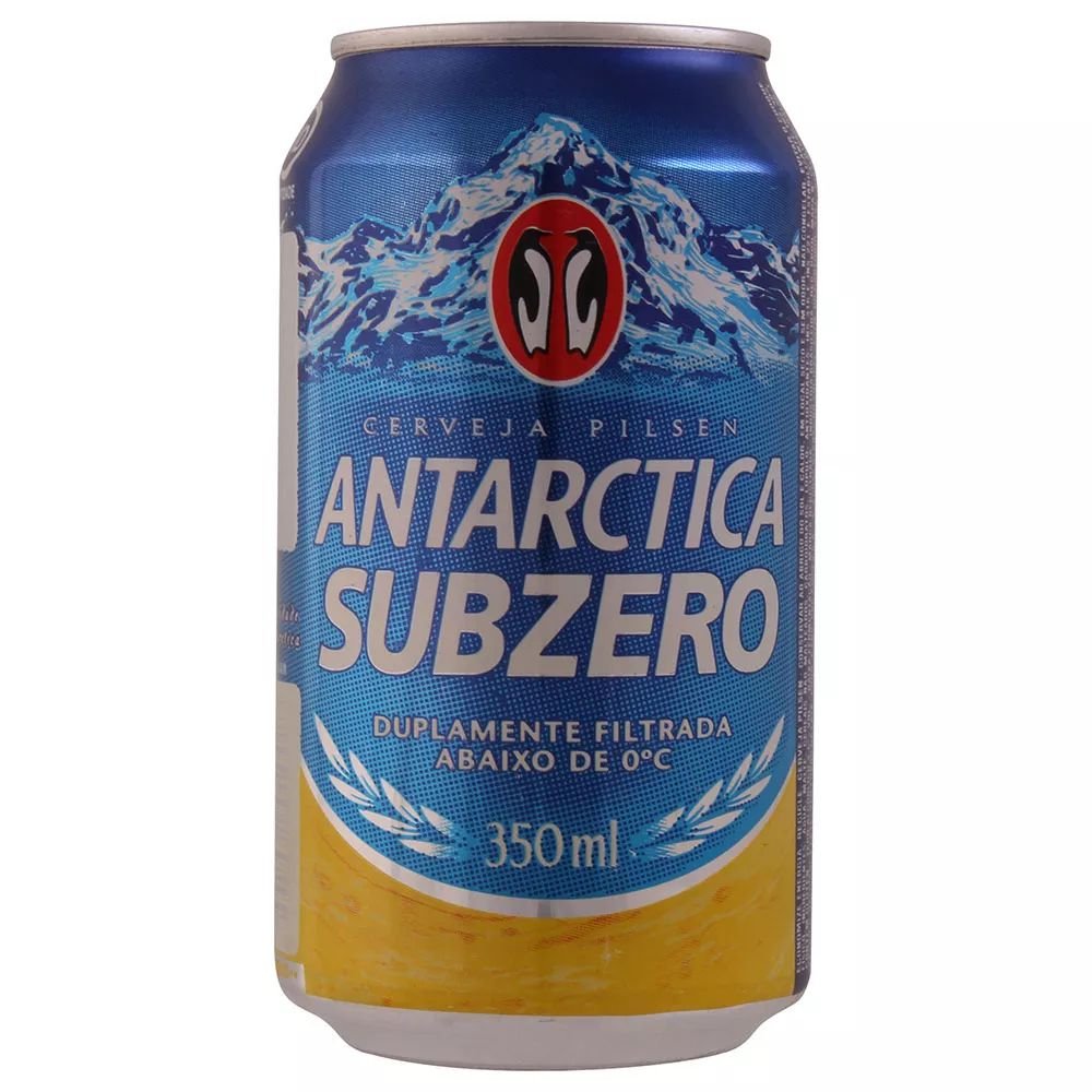 Cerveja Antarctica Subzero Lata 350ml (Gelada).