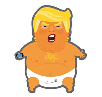 Baby Donald Trump Blimp Bumper Window Laptop Phone Sticker Front (6 Inches).