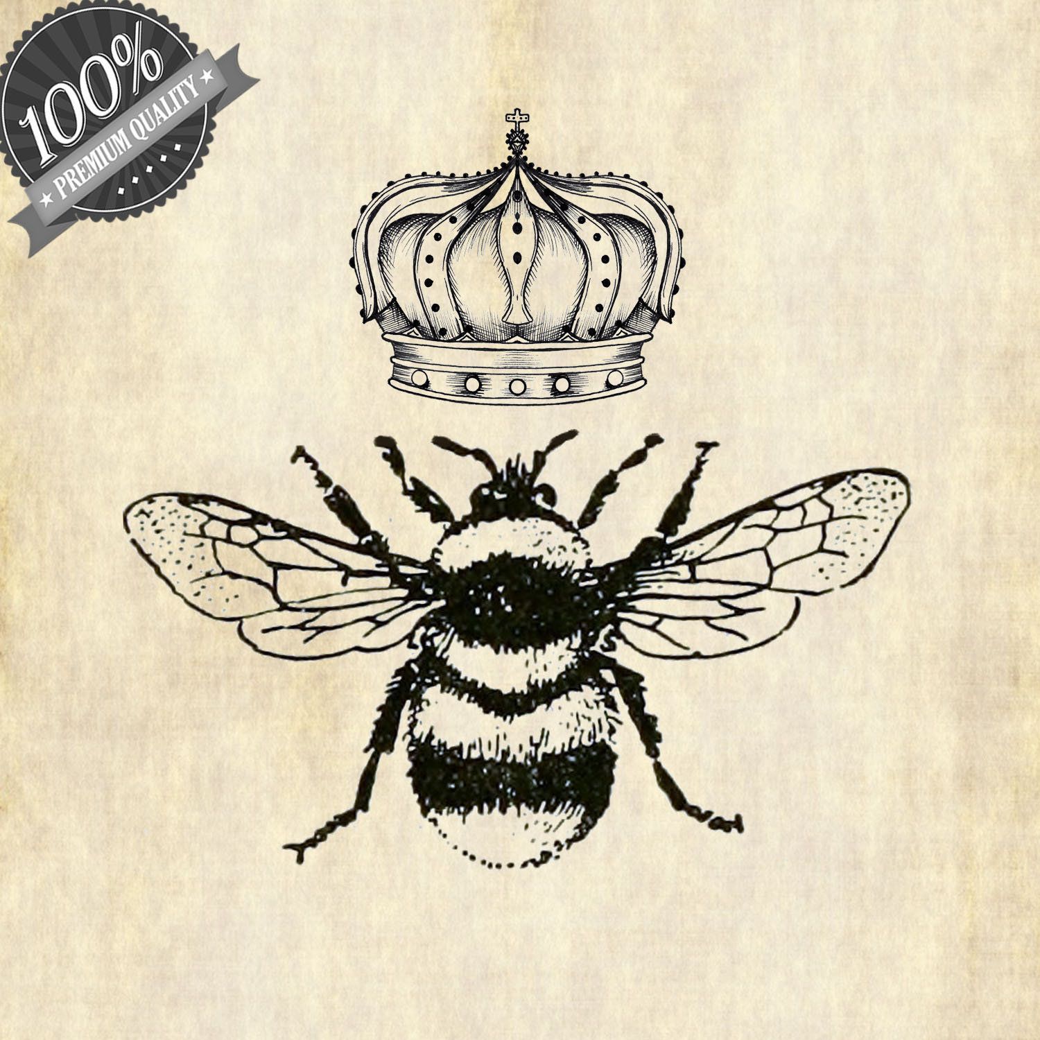 Vintage Images, Queen Bee Clipart, Bee Clipart, Vintage.