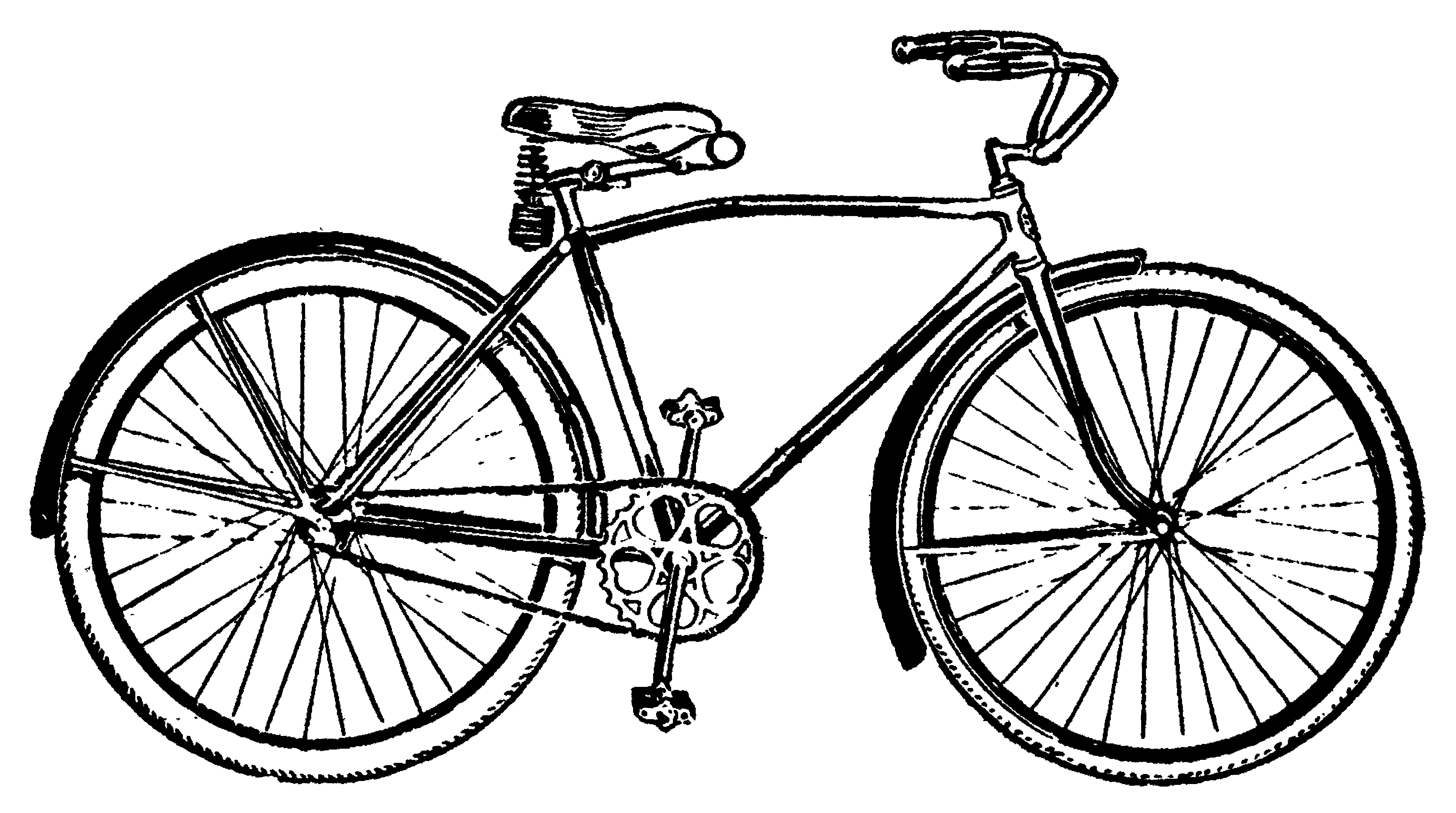 Vintage Bicycle Clip Art.