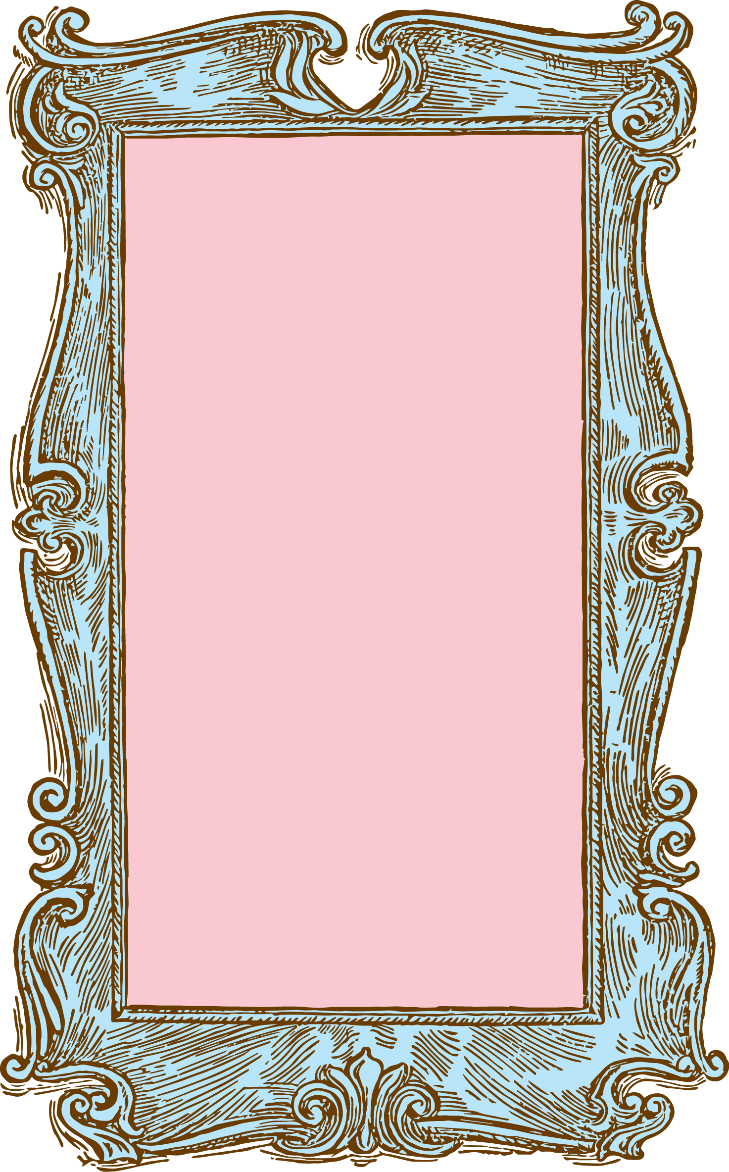Pink Vintage Frame Clipart.
