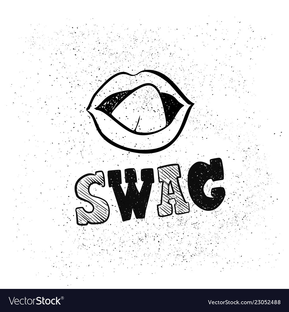 Swag sing banner hand drawn lettering.