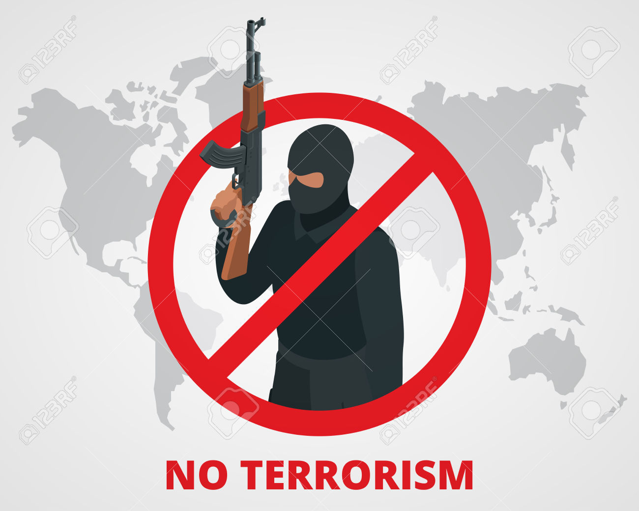 No Terrorism Clipart.