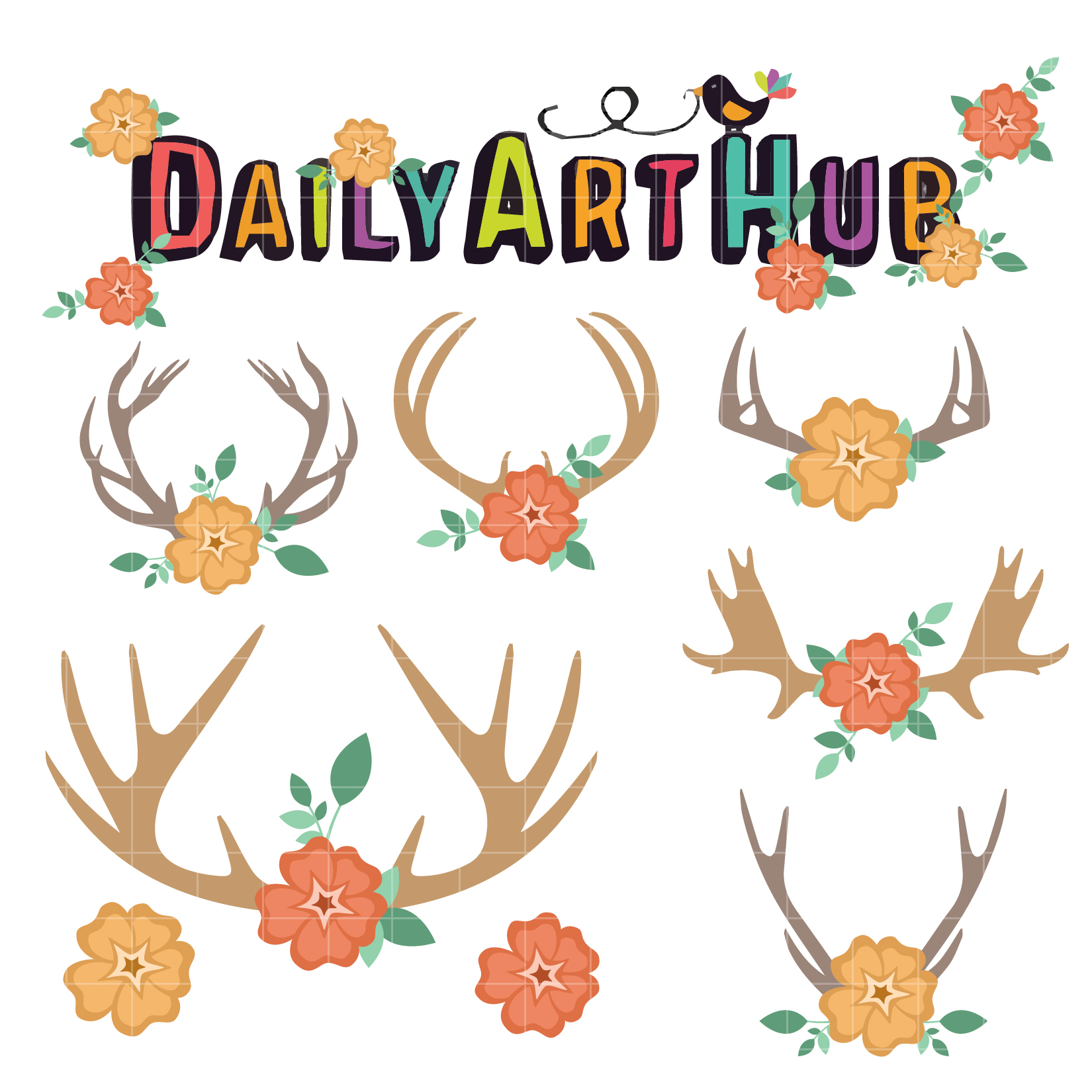 Free Flower Antler Cliparts, Download Free Clip Art, Free.