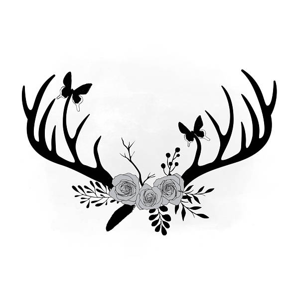 Antler clipart black and white 3 » Clipart Station.