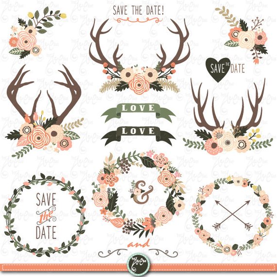 antlers clipart wedding 10 free Cliparts | Download images on ...