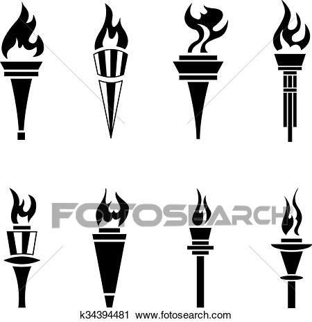 Clipart Of Torch K34394481.