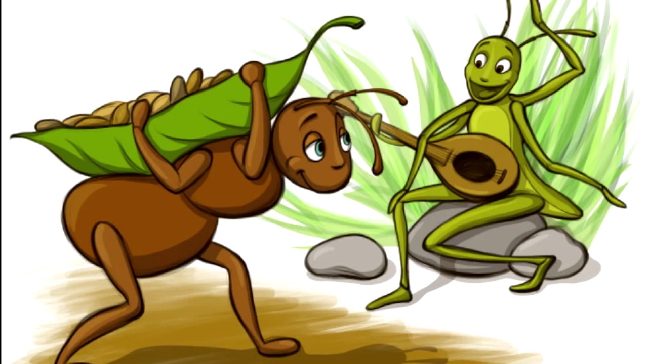 Ant And Grasshopper Clipart.