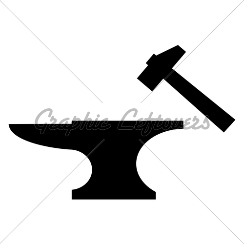 Anvil And Mallet Silhouette · GL Stock Images.