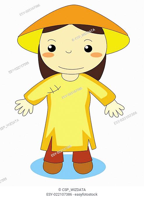 Painting ao dai Stock Photos and Images.