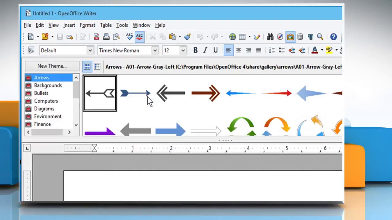 How to add clipart to OpenOffice™.