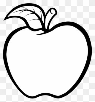 Free PNG Apple Black And White Clip Art Download.