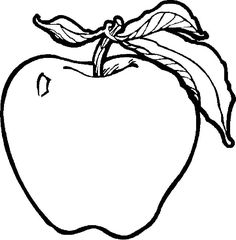 Apple Black And White Clipart.