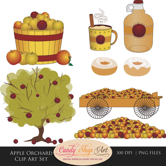 Apple Cider And Donuts Clipart.