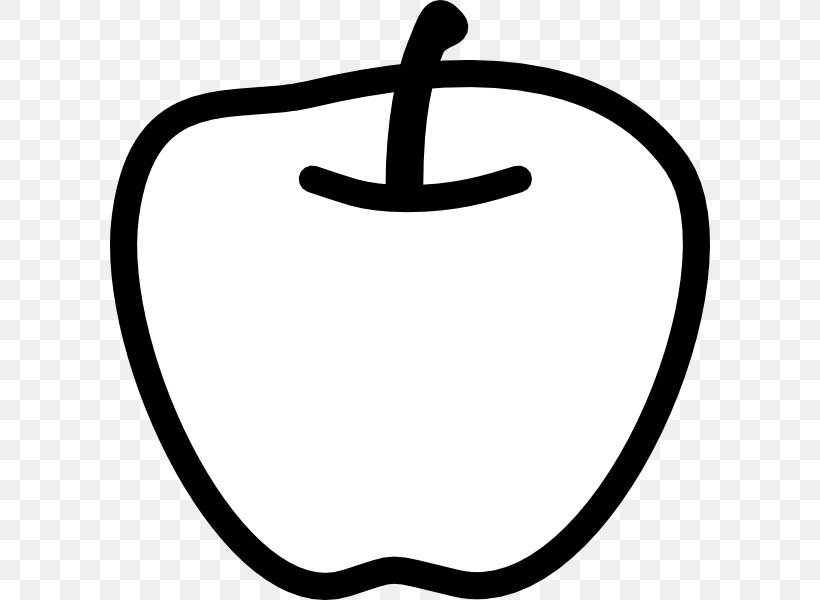 Black And White Apple Clip Art, PNG, 600x600px, Black And.