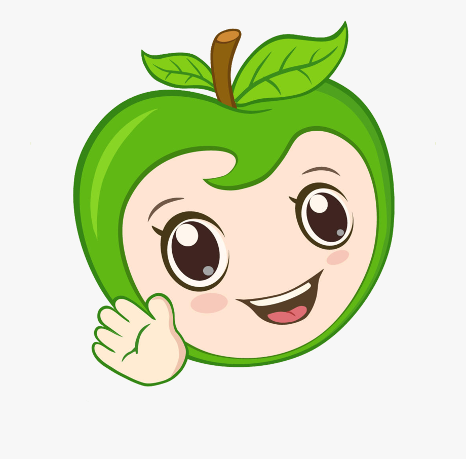 Green Apple Clipart Cute , Transparent Cartoon, Free.