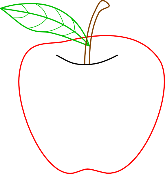 Colored Apple Outline Clip Art At Clker.