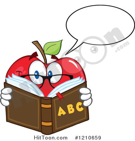 Apple Clipart #1210659: Talking Red Apple Mascot with.