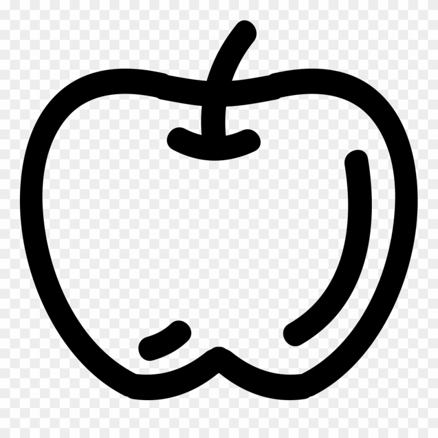 Apple Hand Drawn Fruit Outline Comments.