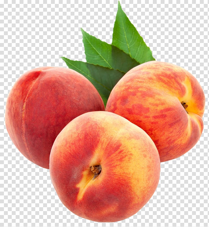 Peach , Large Peaches , three ripe apples transparent.