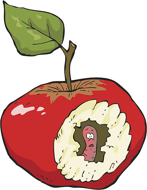 rotting apple clipart animated gif