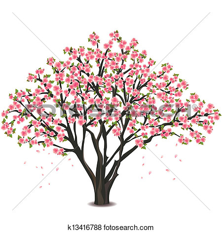Clipart of apple blossom tree.