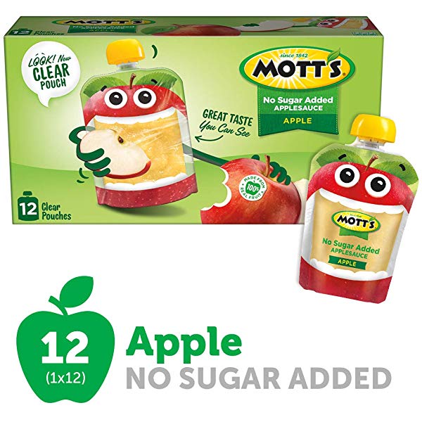 Amazon.com : Mott\'s No Sugar Added Applesauce, 3.2 Ounce.