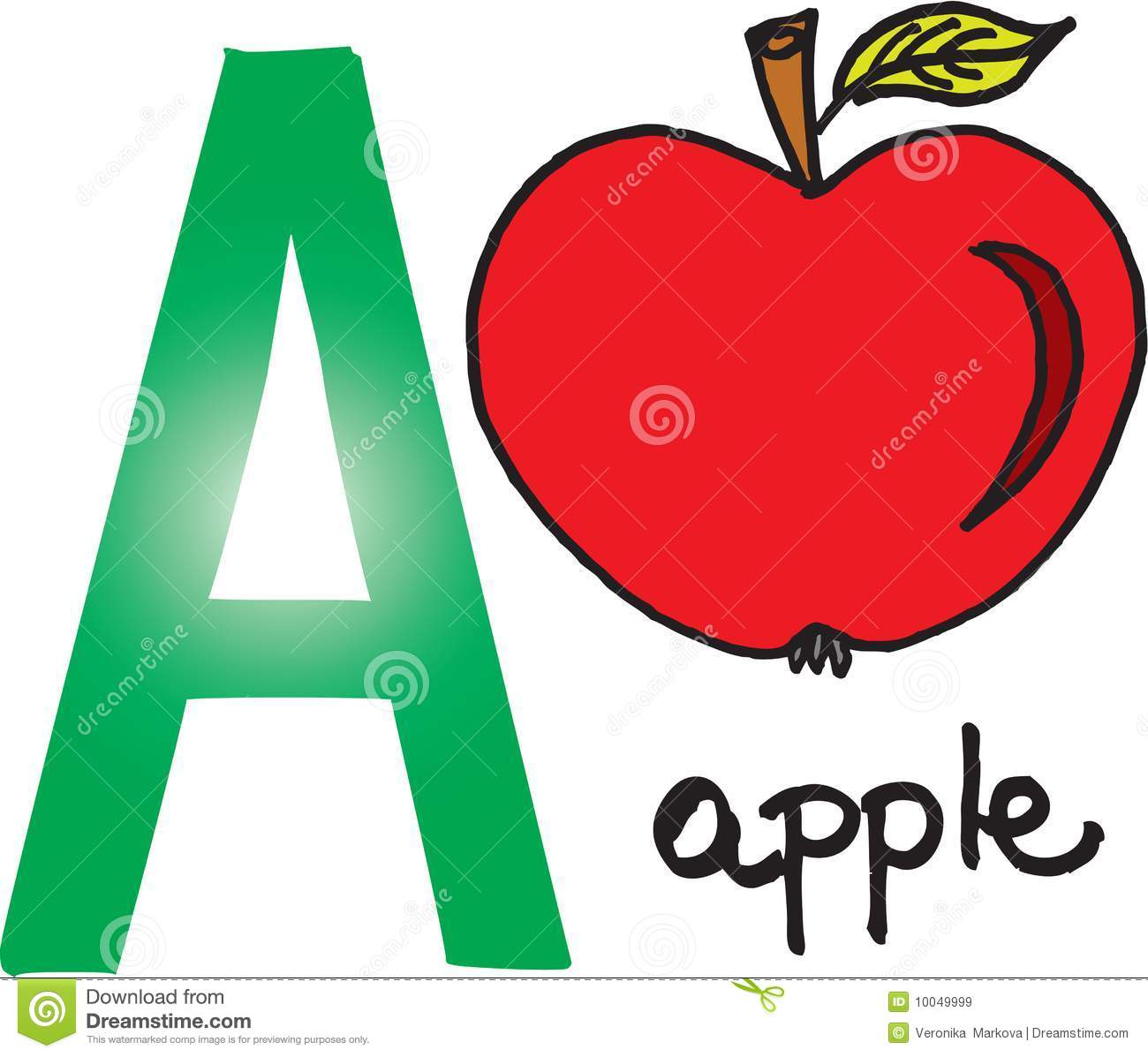 Letter A Apple Clipart.