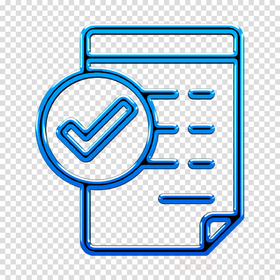 Lineal ecommerce icon Bill icon Approve Invoice icon clipart.