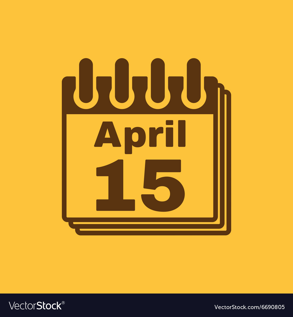 The Calendar 15 april icon Tax day.