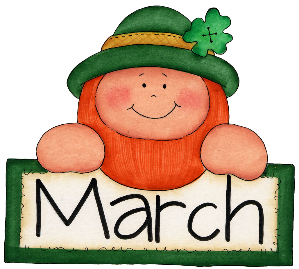 April calendar headings clipart.