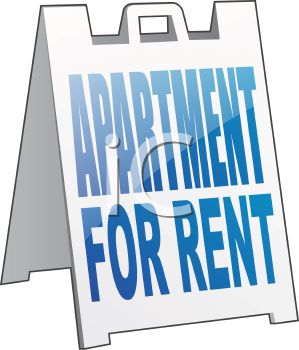 Apartment For Rent Sandwich Board Sign.
