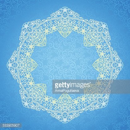Filigree vector frame in Eastern style. Clipart Image.