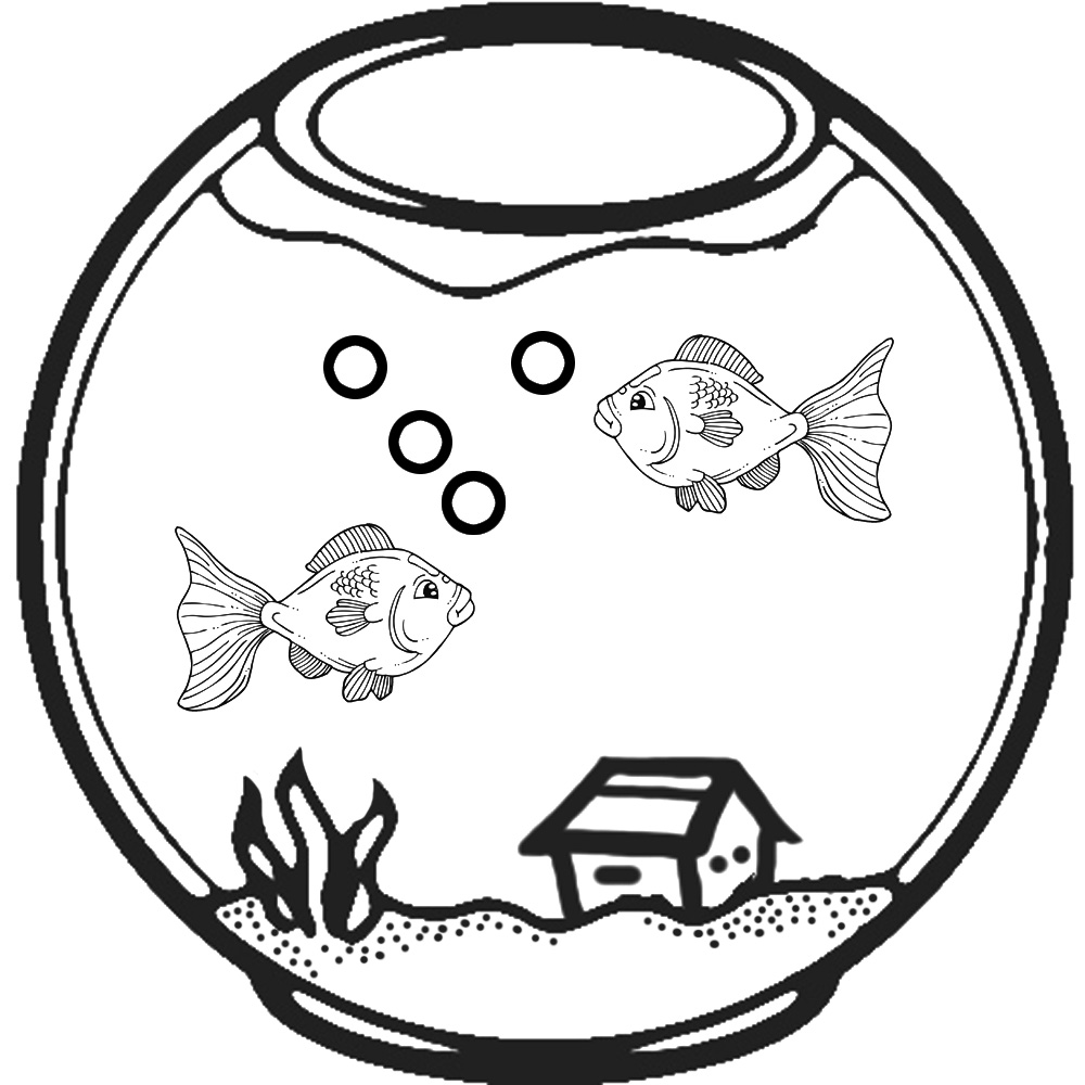 Free Fish Tank Clipart Black And White, Download Free Clip.
