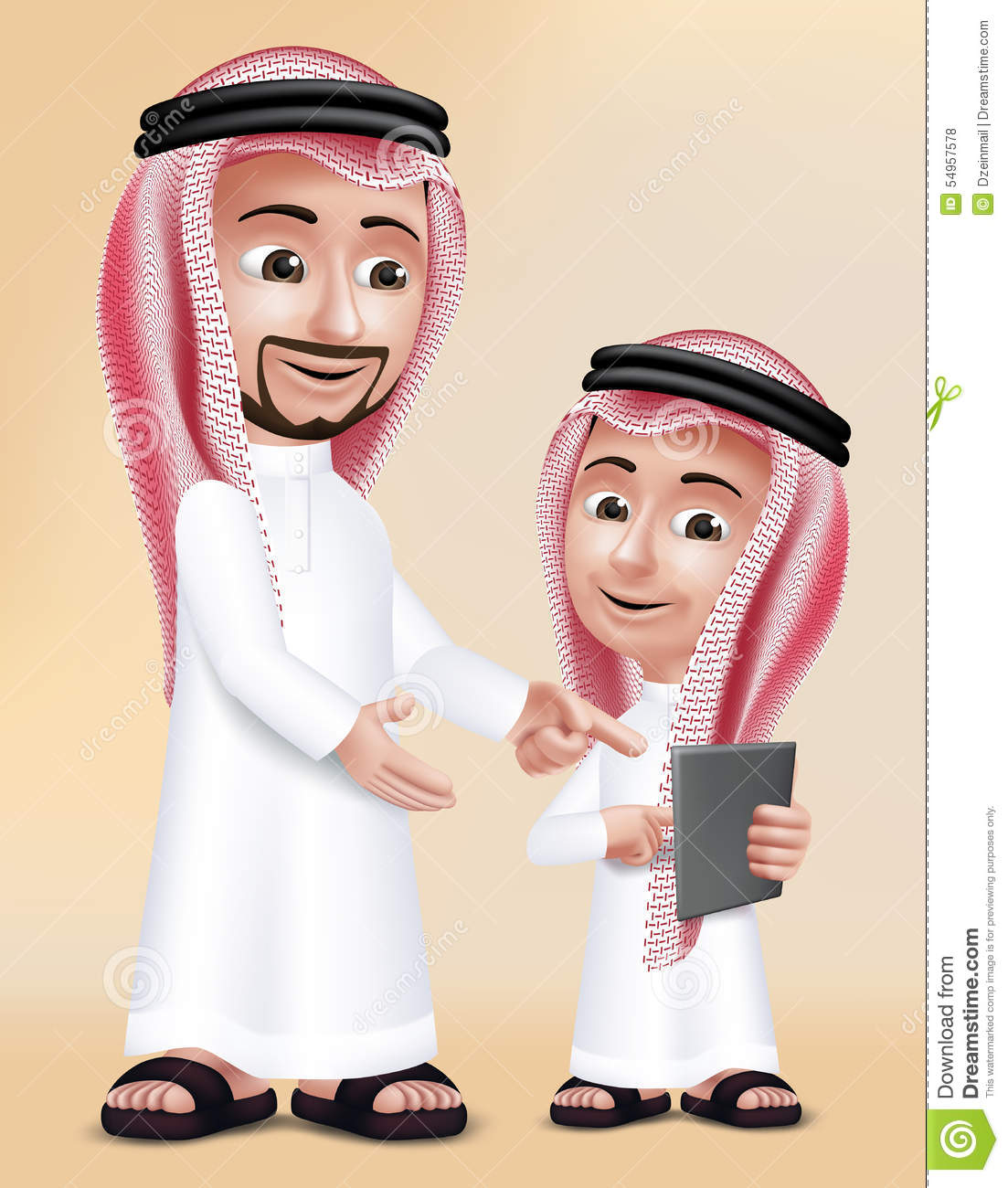 Arabic Kids Clipart.