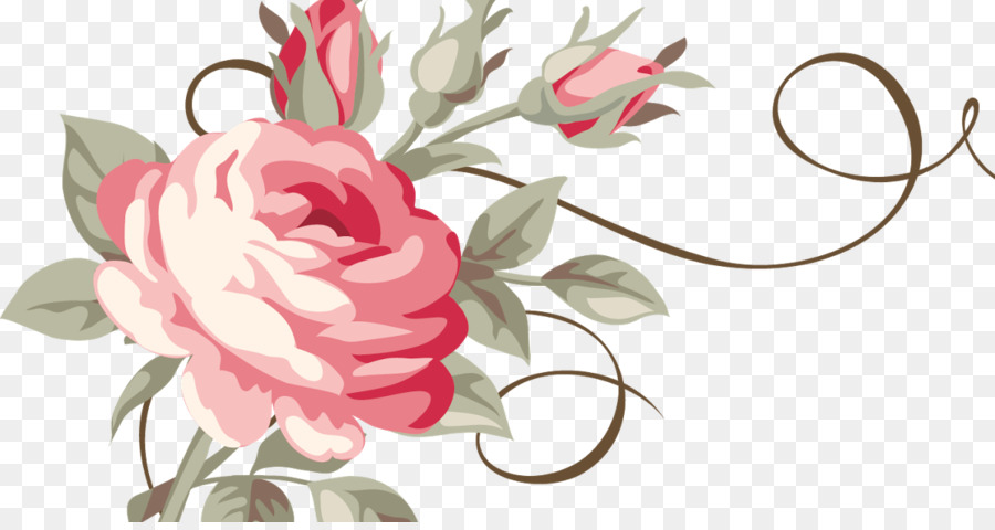 Pink Flowers Background png download.