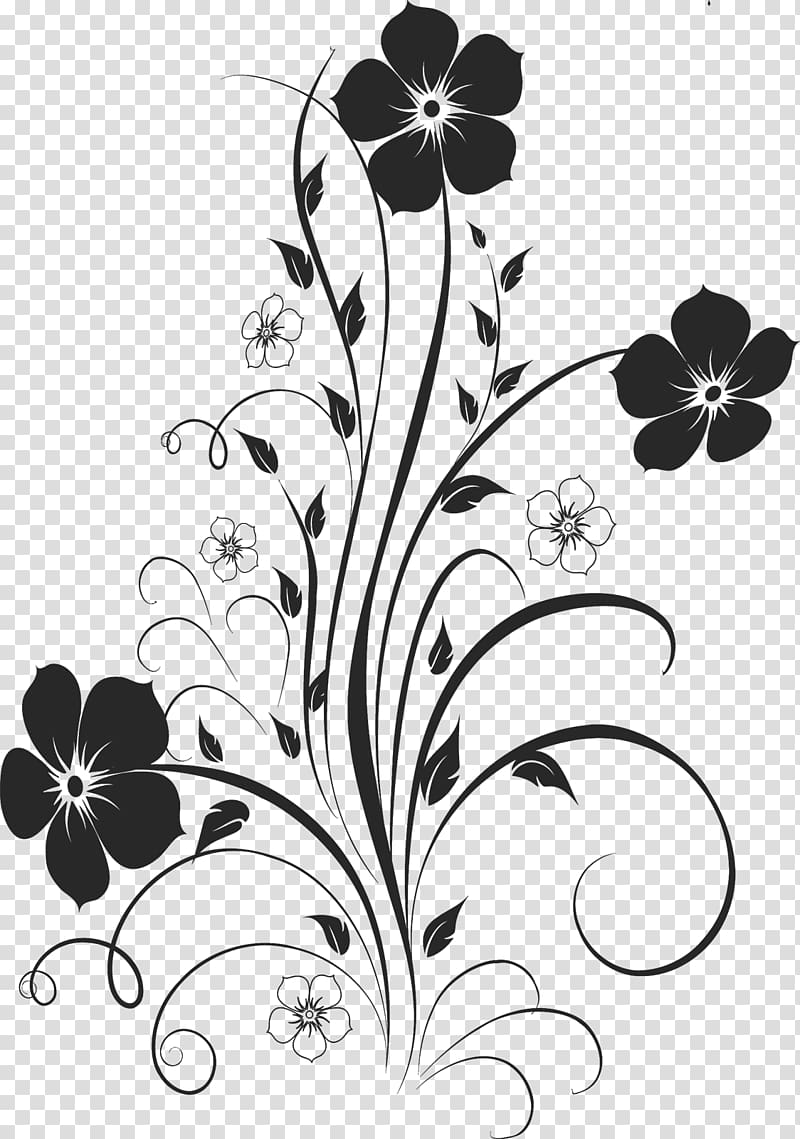 Floral design Monochrome painting Arabesque Ornament, design.