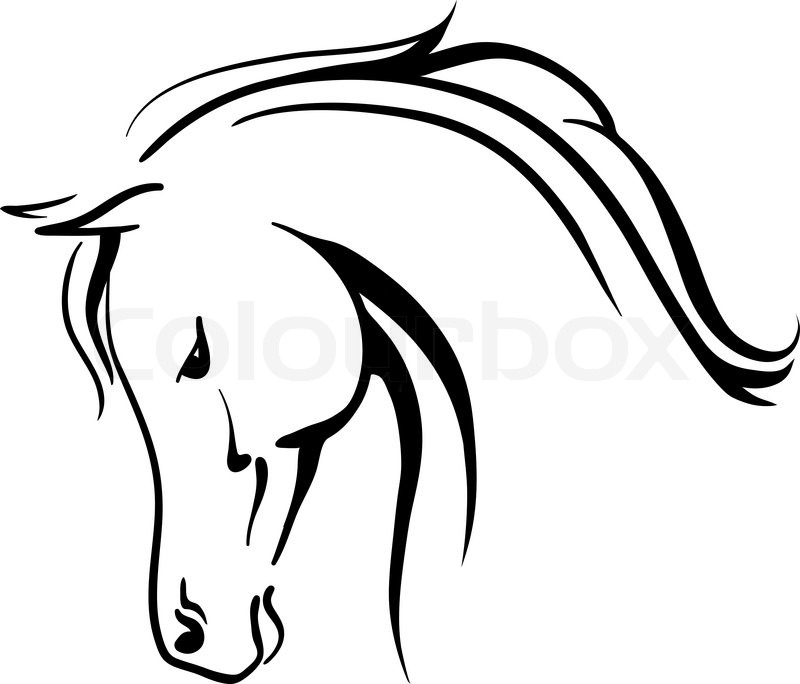 Arabian Horse Head Clipart.