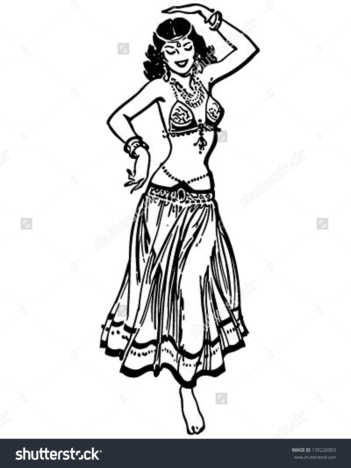 Belly dancing clipart.