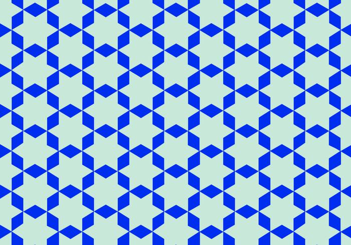 Blue Arabic Pattern Vector.