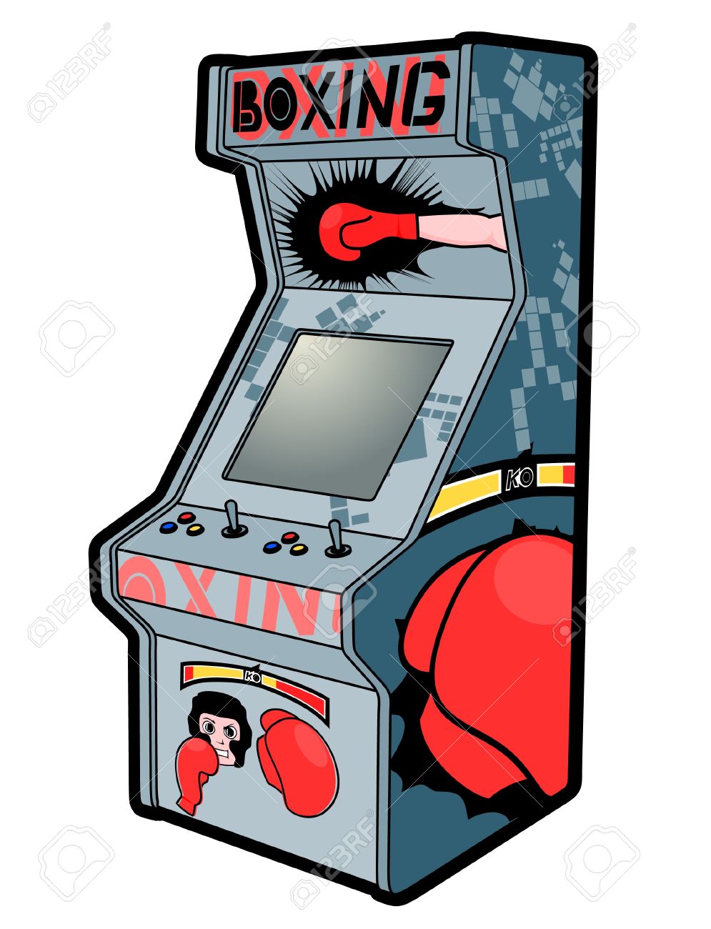 Boxing Arcade Style Royalty Free Cliparts, Vectors, And Stock.