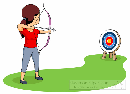 Girl Archery Clipart.