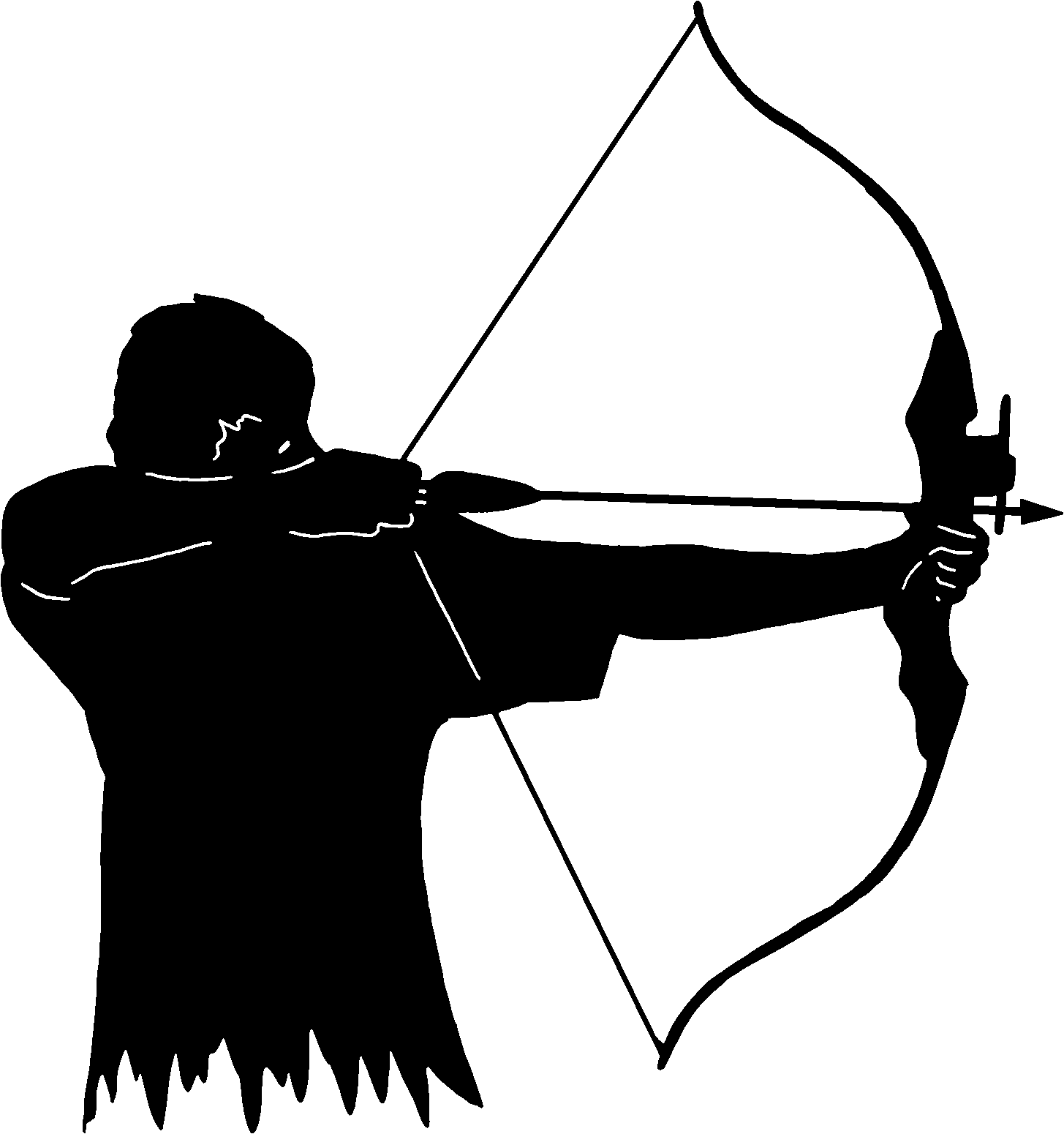 Archery Clipart Black And White.