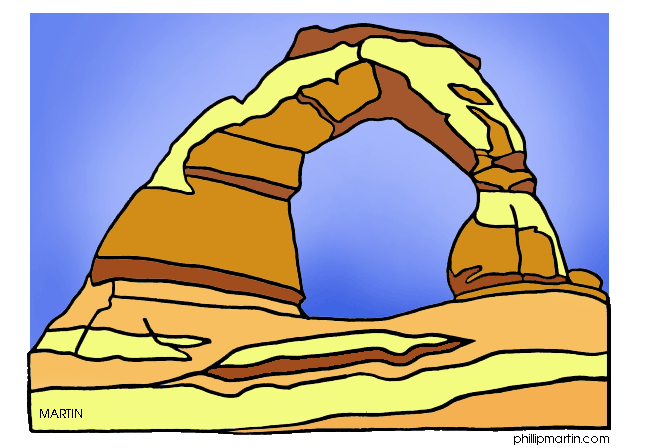 Delicate arch clipart.