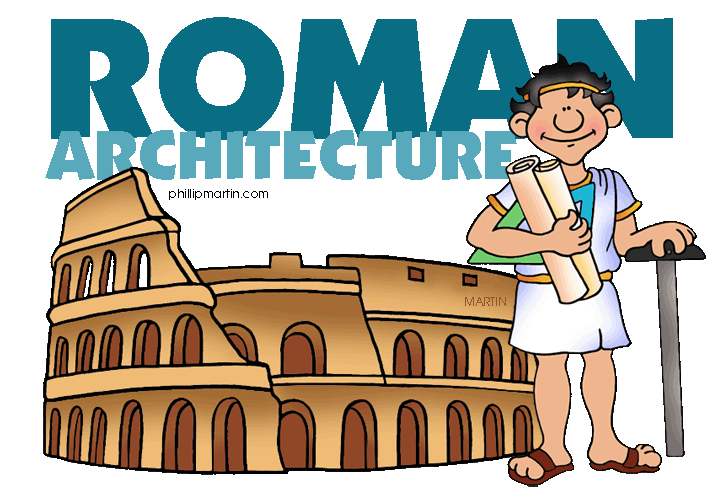 Roman architecture clipart.