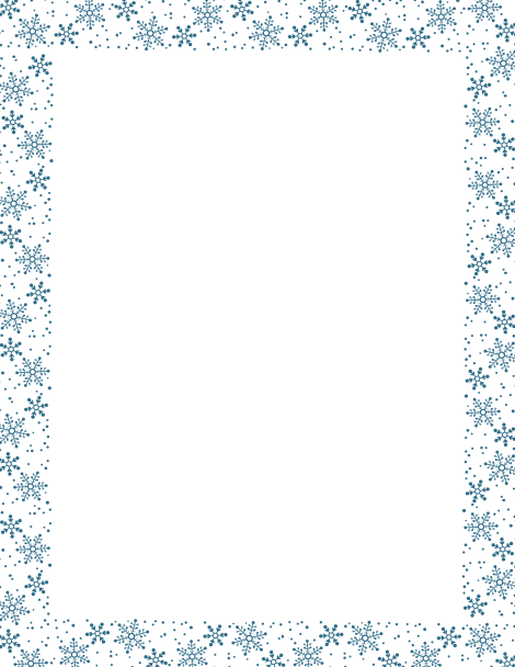 Snowflake Christmas Border Clipart.