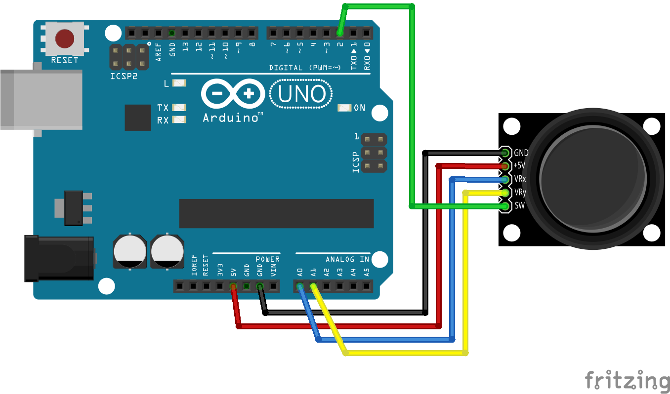 Analog JoyStick with Arduino.