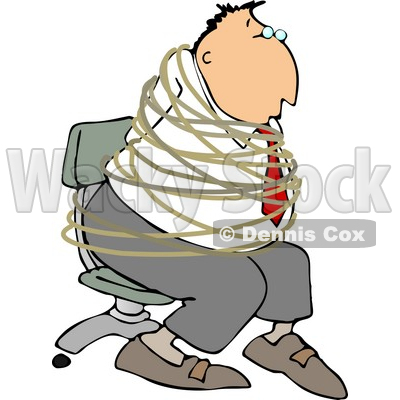 Bound By Rope Clipart by Dennis Cox.