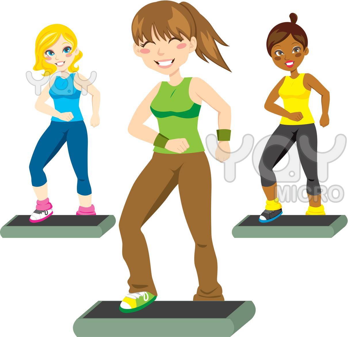 Step Aerobics Clipart.