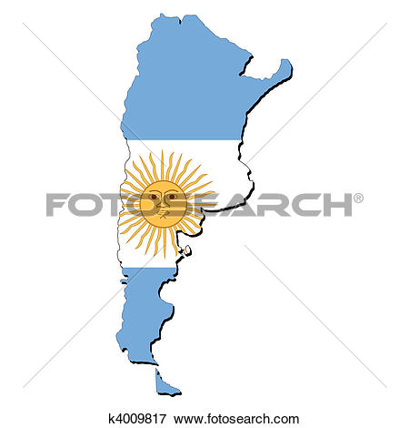 Drawings of map of Argentina k0568704.